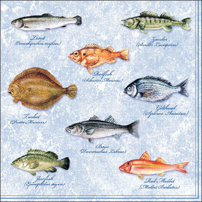 Fishes Servietten 33x33cm