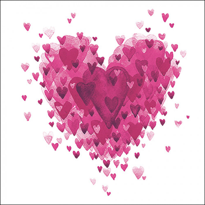 Heart of hearts rose Servietten 33x33cm