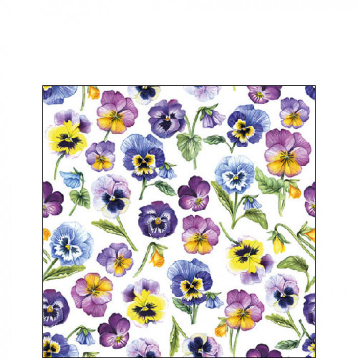 Pansy all over Servietten 25x25cm