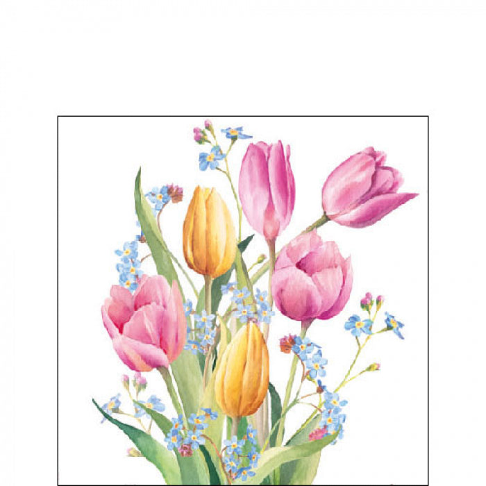 Tulips bouquet Servietten 25x25cm