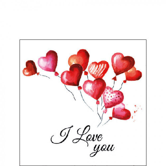 Love balloons Servietten 25x25cm