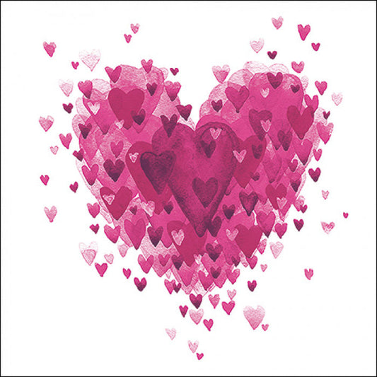 Heart of hearts rose Servietten 33x33cm