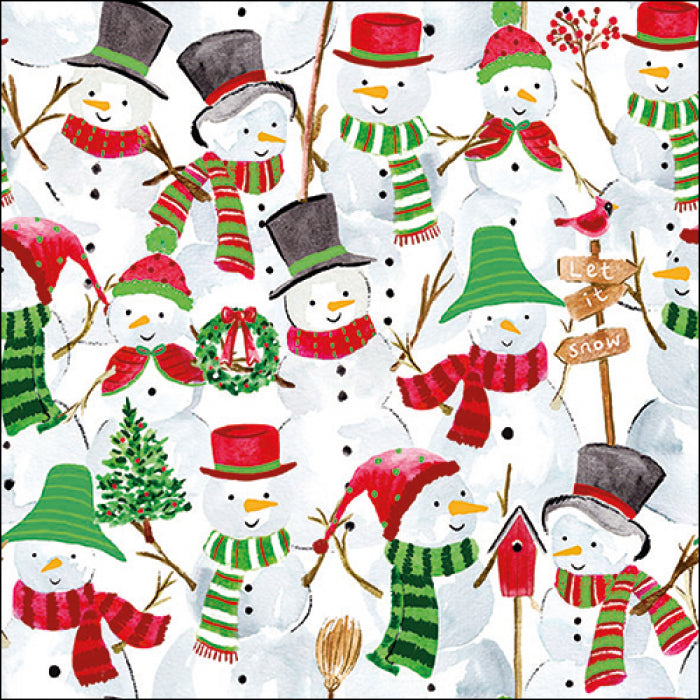 Snowman party Servietten 33x33cm