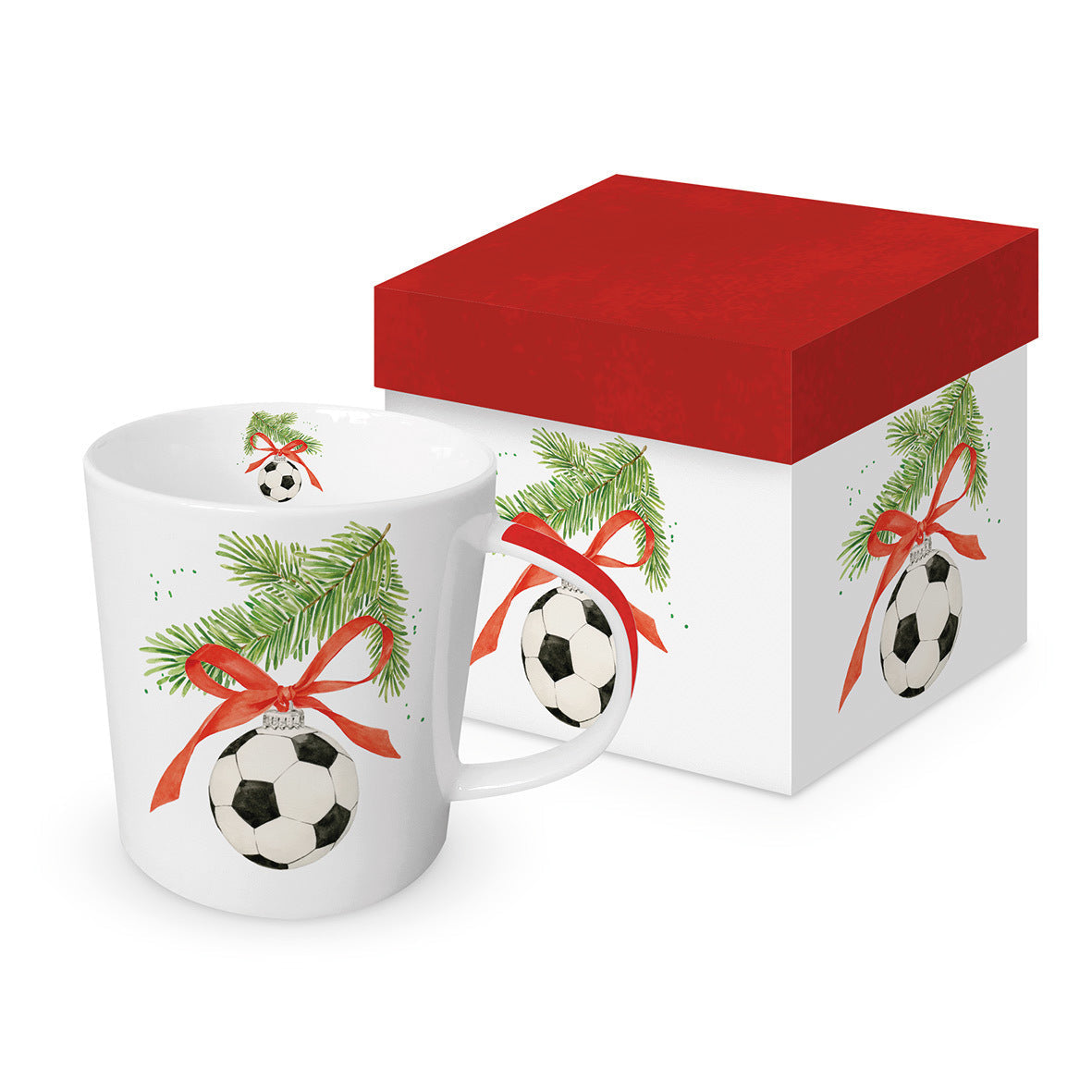 Football Ornament Tasse mit Geschenksverpackung