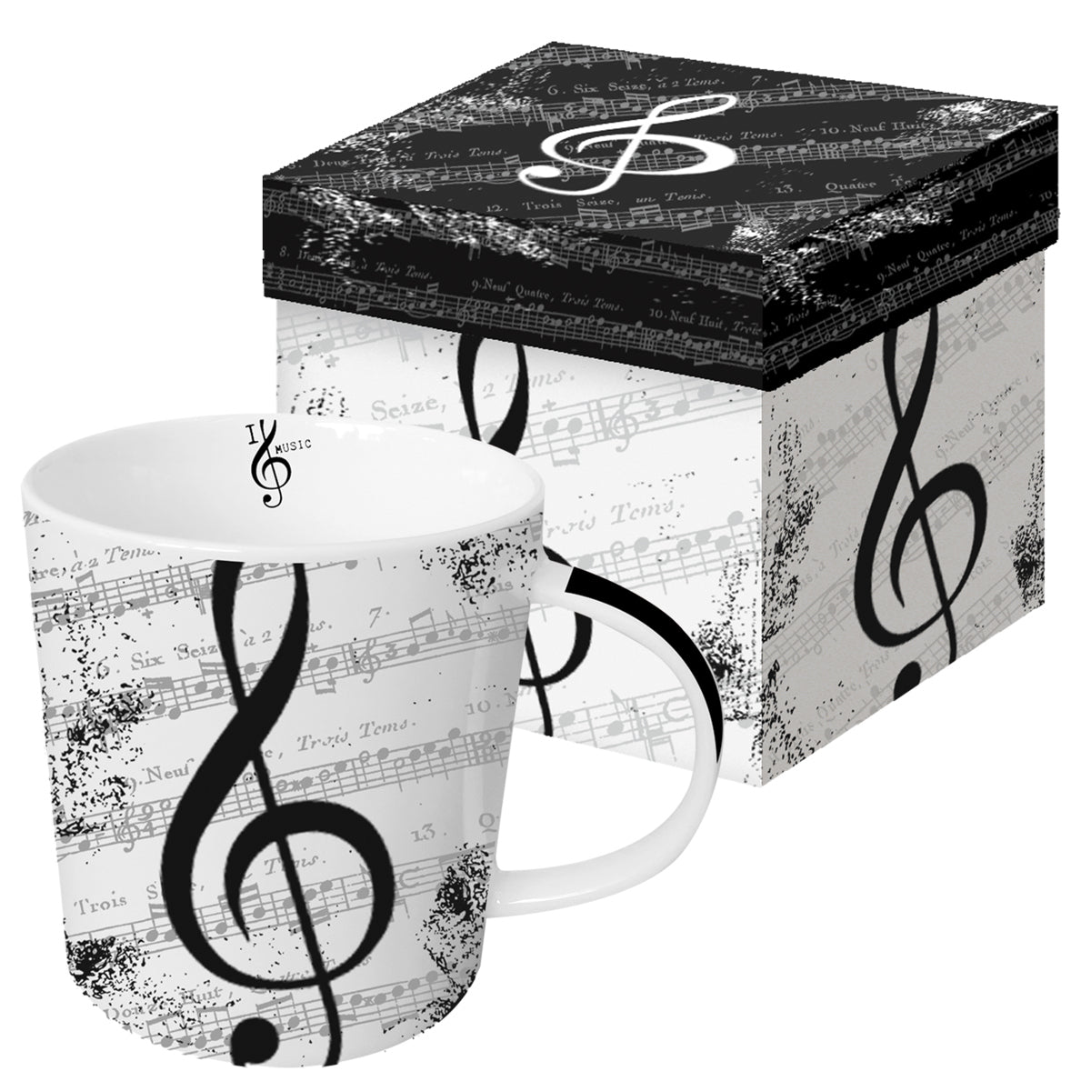 I love Music Tasse mit Geschenksverpackung