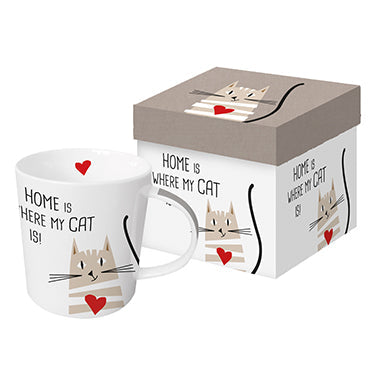 Home Cat Tasse mit Geschenksverpackung