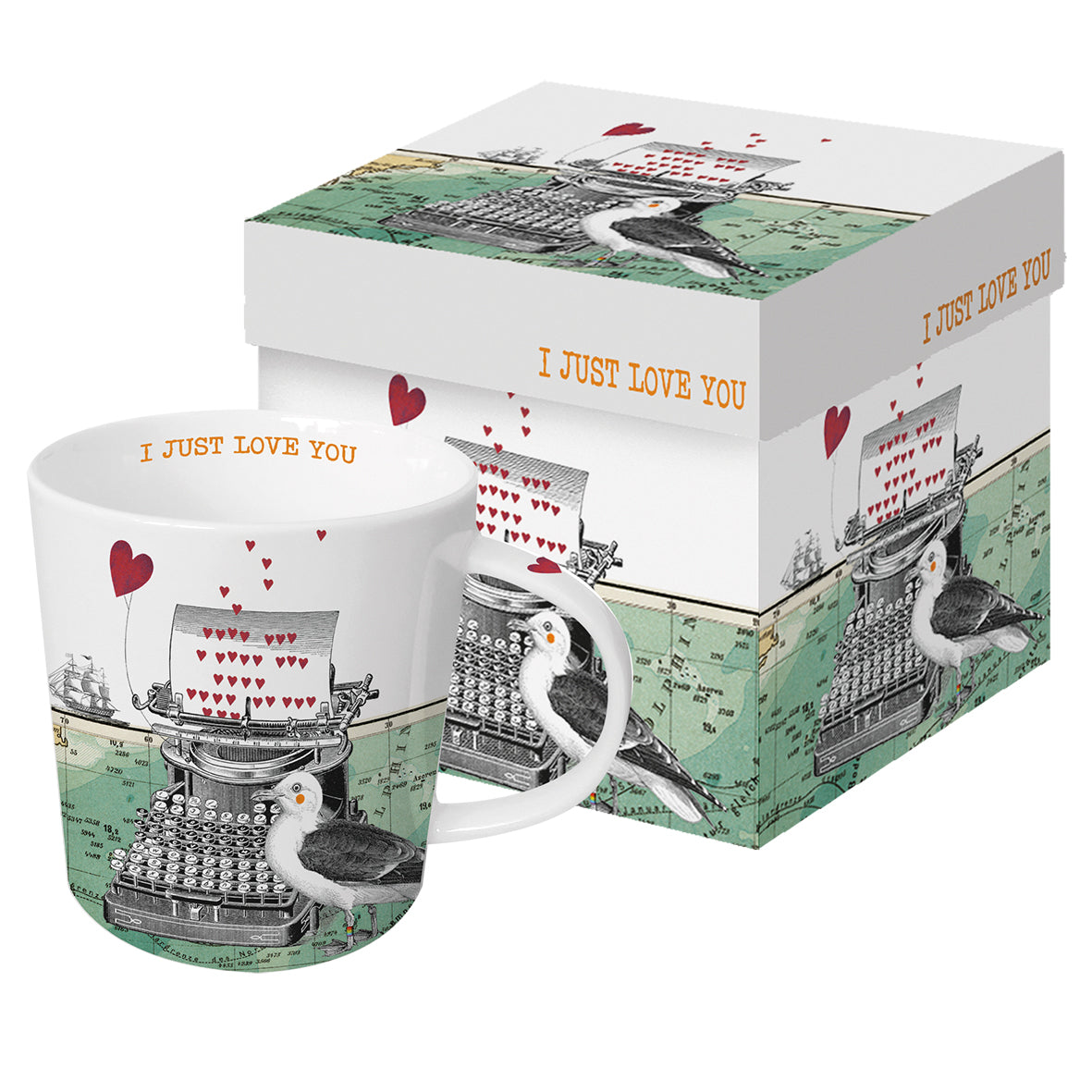 Just love you Tasse mit Geschenksverpackung