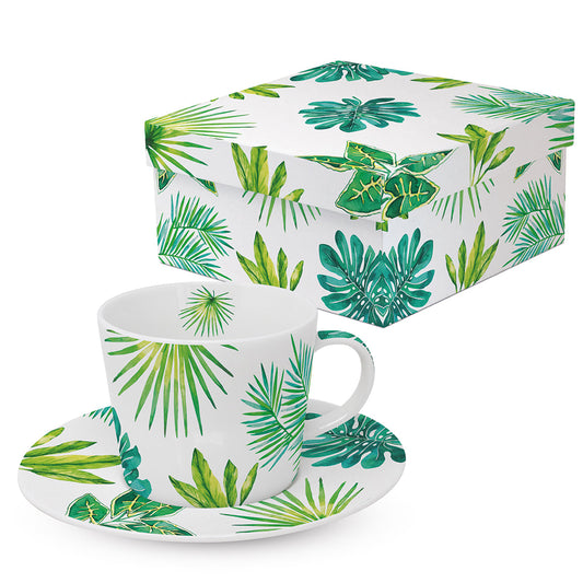 Jungle Kaffeetasse mit Untertasse