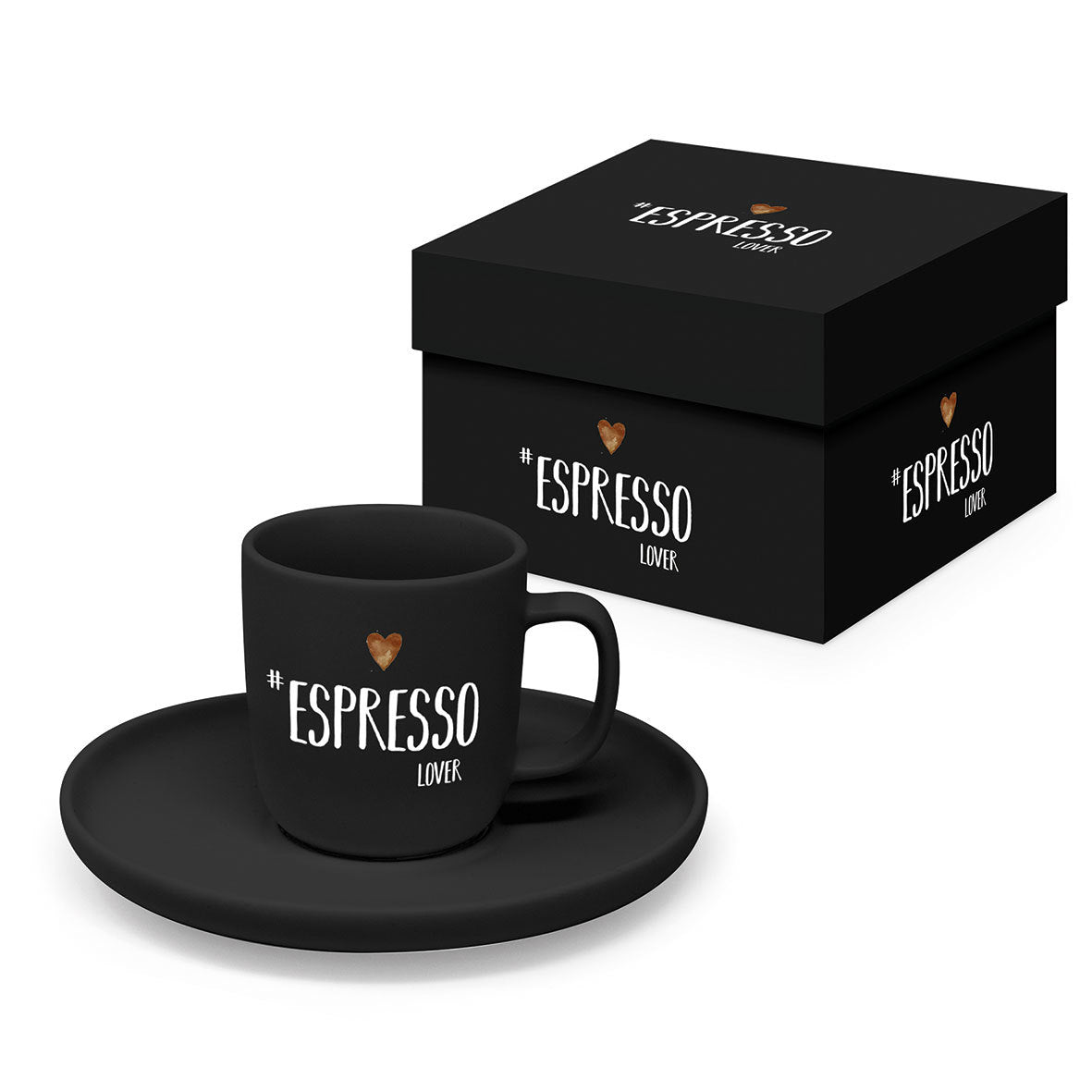 Espresso Lover black Espressotasse mit Untertasse