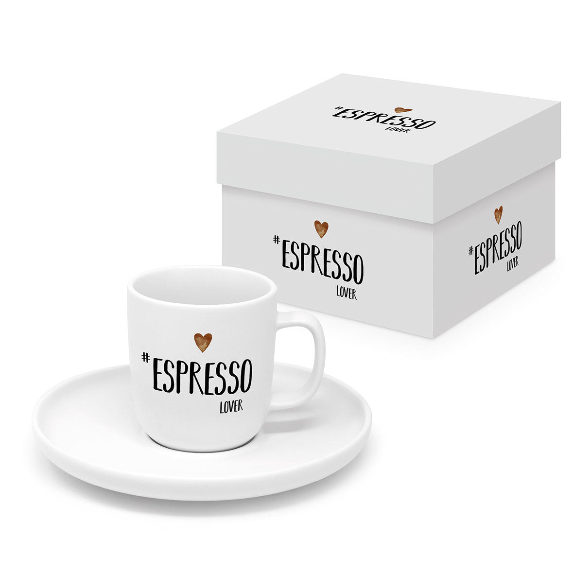 Espresso Lover white Espressotasse mit Untertasse