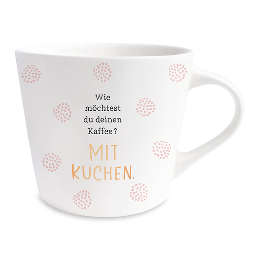 Mit Kuchen Tasse