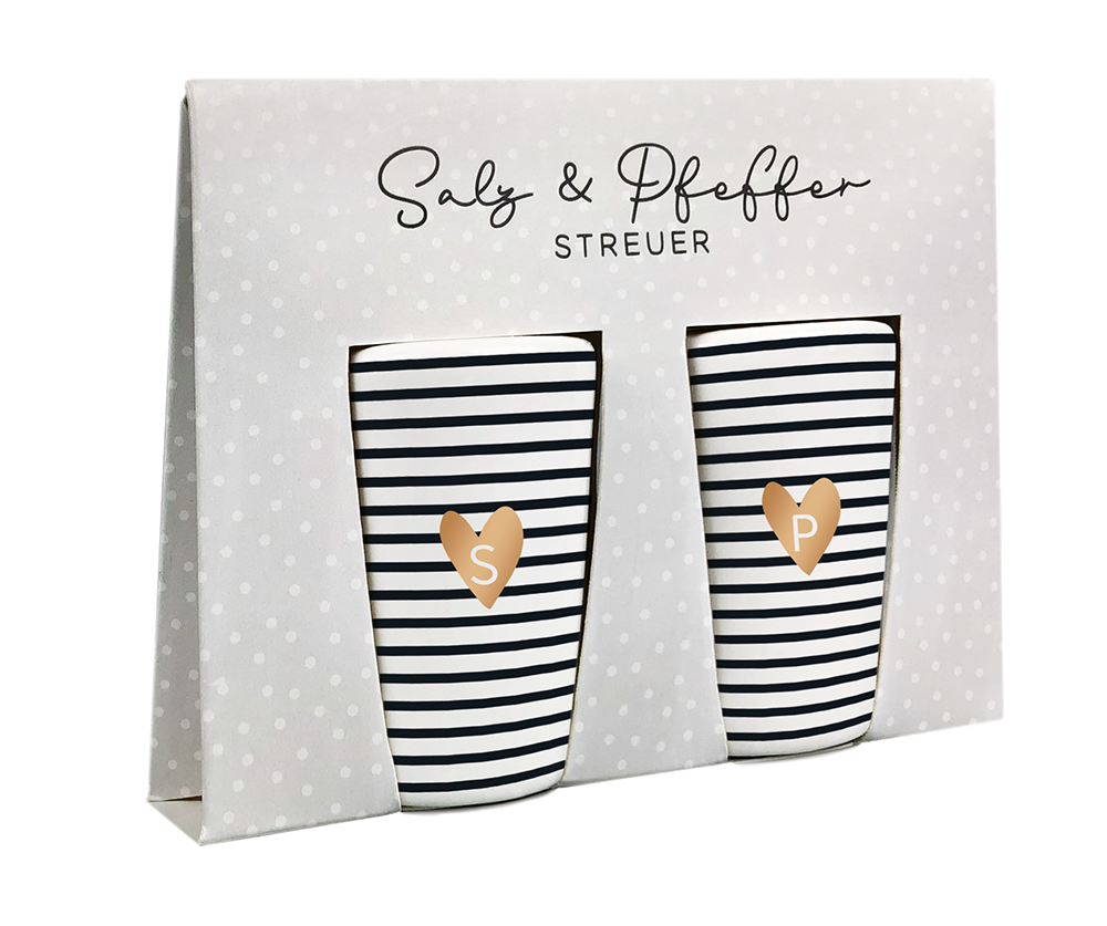 Streifen Salz- und Pfefferstreuer