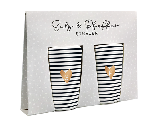 Streifen Salz- und Pfefferstreuer